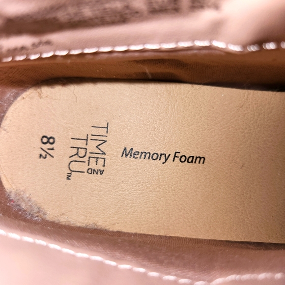 Time & Tru Blush Pink Faux Suede Wedge Zip Memory Foam Sneakers Size 8.5 - Picture 8 of 10